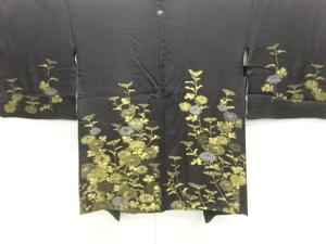 大正ロマン　菊模様織出し一ツ紋絵羽織